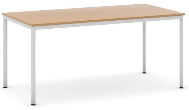 Jedálenský stôl, 1600 x 800 mm, doska buk, podnož sv. sivá