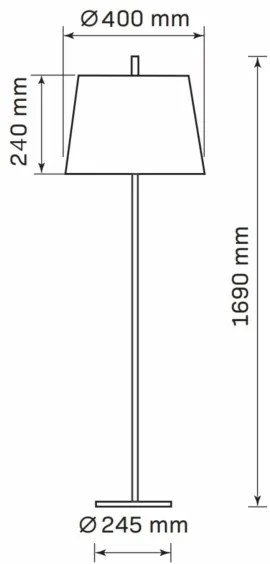 Stojacia lampa ELENA 1xE27/20W/230V biela