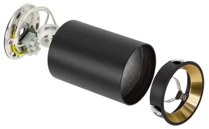 Bodové svietidlo CHLOE 1xGU10/35W/230V okrúhly čierna/zlatá