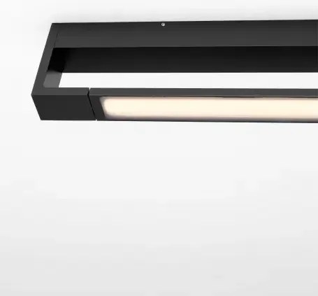 LED čierne svietidlo na stenu Arga 45