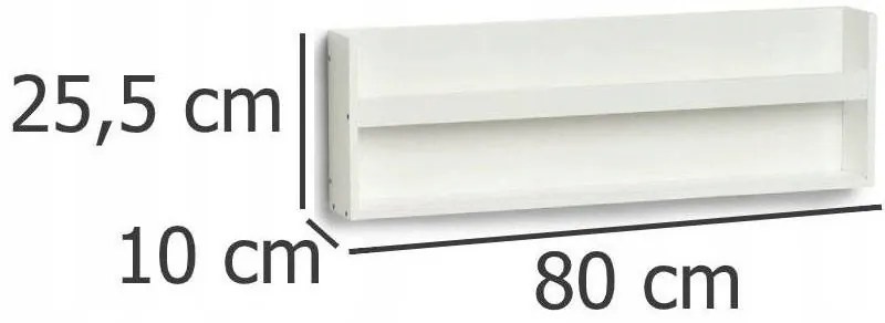 Zeller Present Polica, knižnica, polička na knihy, na krájacie dosky aj na korenie biela