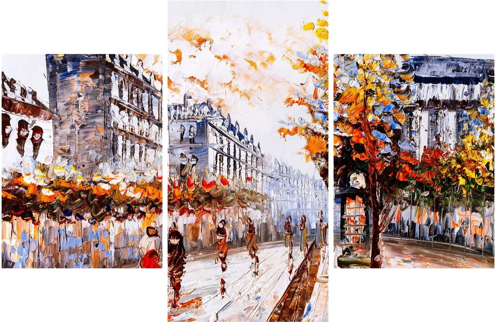 Obraz - Život v meste (90x60 cm)