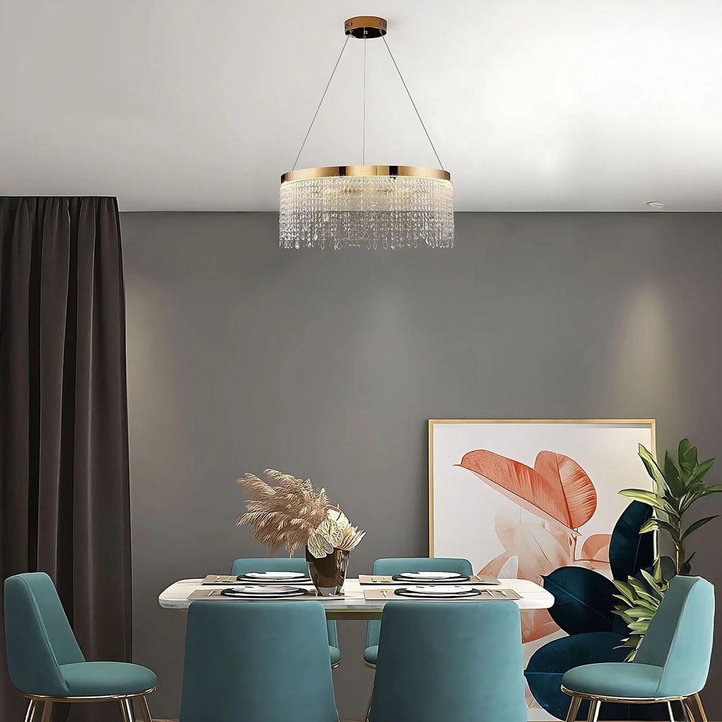 Toolight Toolight, LED závesné osvetlenie 40cm, 18W, 4000K, APP1730-1CP, zlatá, OSW-04341