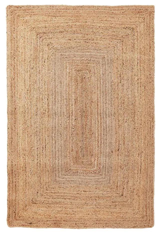 Jutový obdĺžnikový koberec Cca 120 x 180 cm. Hrúbka 6 mm.