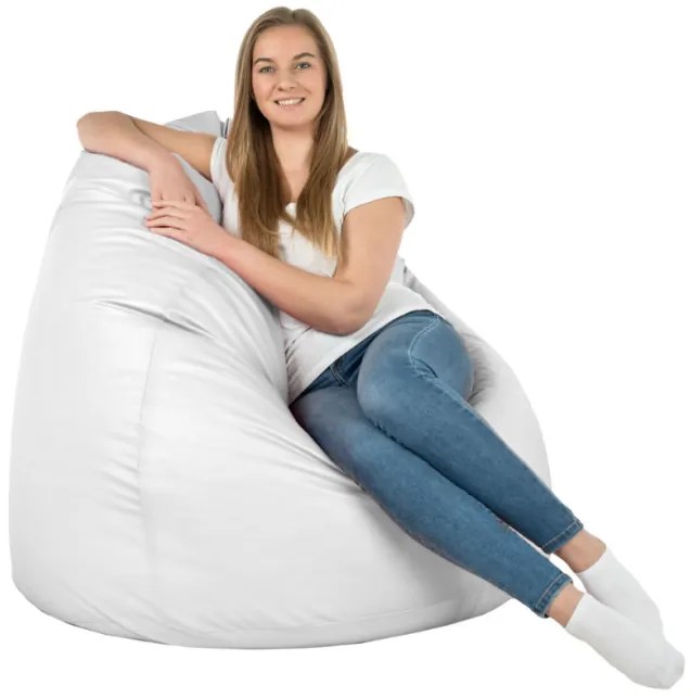 Sedací vak SAKO biely ekokoža