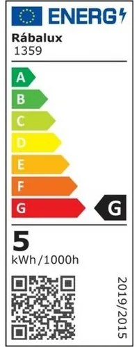 Rabalux Dekoratívna LED filament žiarovka s točeným vláknom, dymového zafarbenia skla, E27, ST64, 5W, 200lm, 2200K, 20000h.