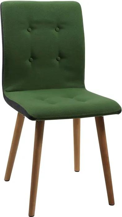 Jídelní židle Fredy, látka, zelená SCHDNH000014096S SCANDI+