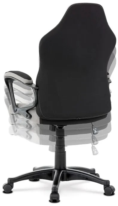 Autronic BONTEC Herné stoličky, hojdací mechanizmus, čierna látka, KA-L611 BLUE Farba: Čierna