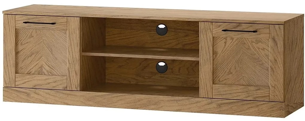 Televizní stolek Cozy 25 z masivu 160 cm dub Rustikal