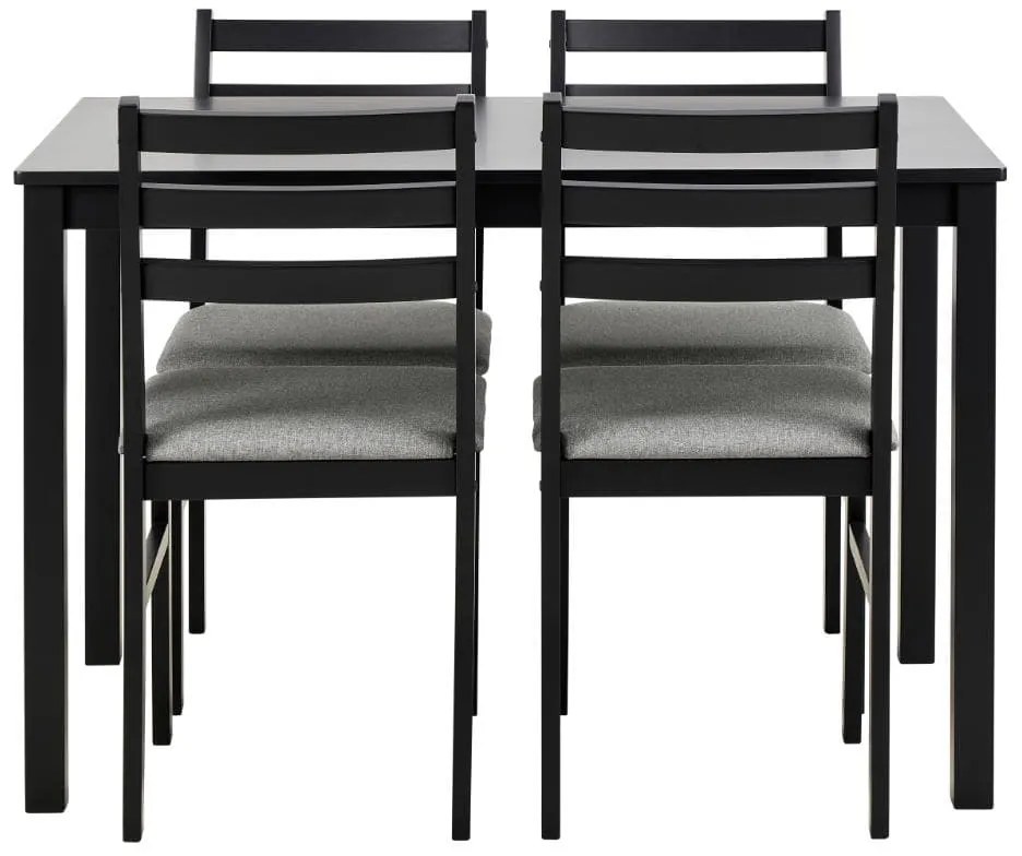 Jídelní set Alicante černý/šedý