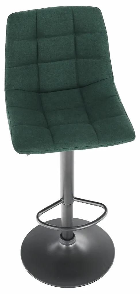 Barová stolička Lahela - zelená / čierna