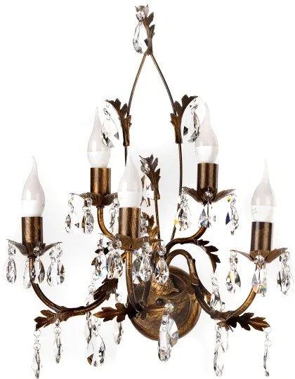 ONLI - Nástenné svietidlo TERESA 5xE14/6W/230V bronzová