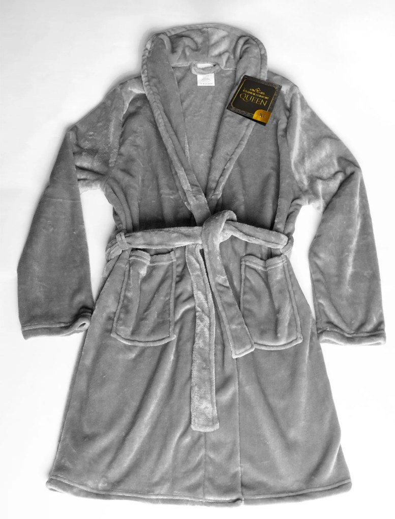 Župan z mikrovlákna Queen Sivý TiaHome - S