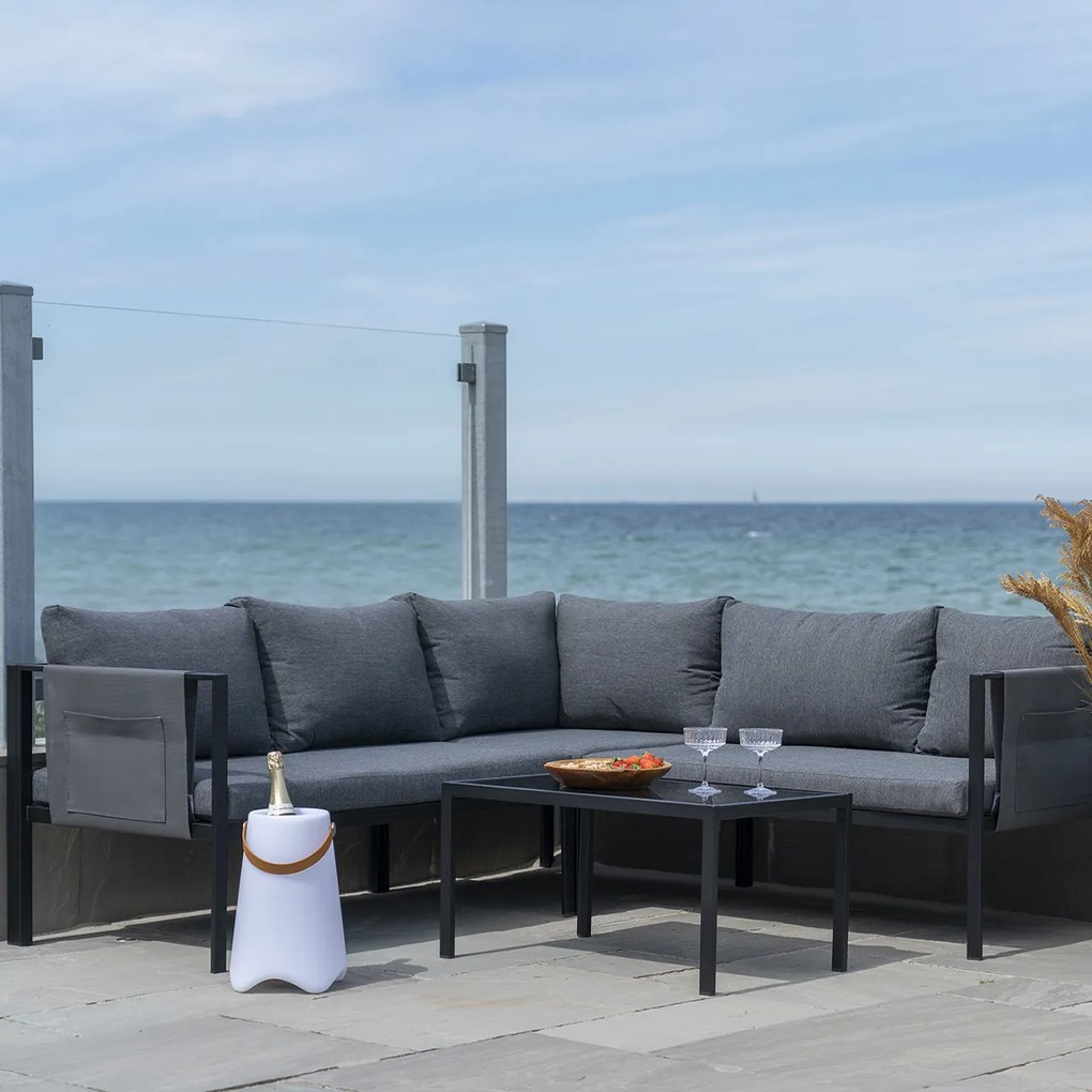 Rohový set záhradného nábytku Cannes 140-220 × 72 × 66 cm