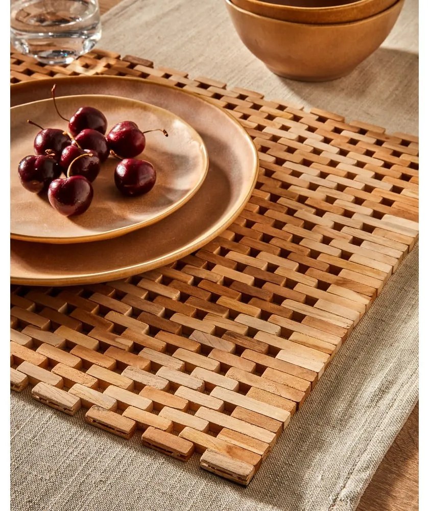 Drevená kúpeľňová predložka Kave Home Azuray, 40 x 60 cm