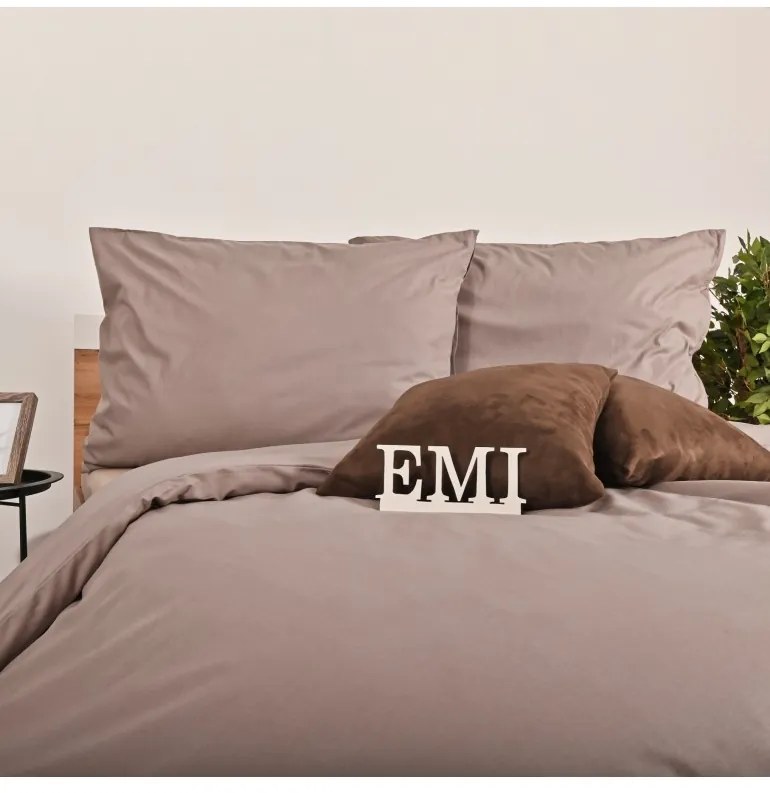 Obliečky bavlnené Latte EMI, Štandardný set jednolôžko obsahuje 1x 140x200 + 1x 70x90