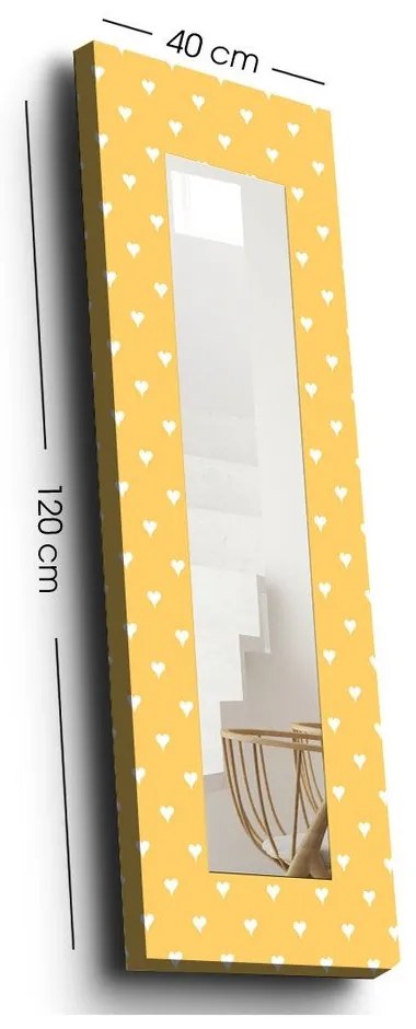 Nástenné zrkadlo s dreveným rámom 40x120 cm – Wallity