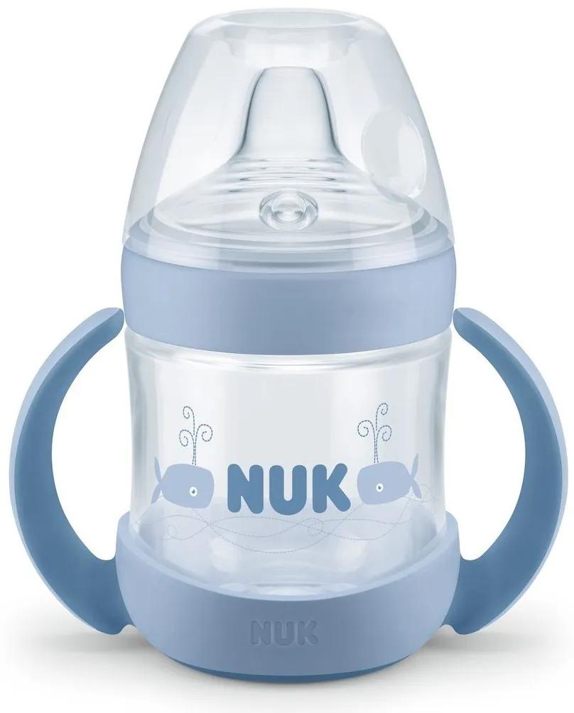 Dojčenská fľaša na učenie NUK Nature Sense 150 ml modrá