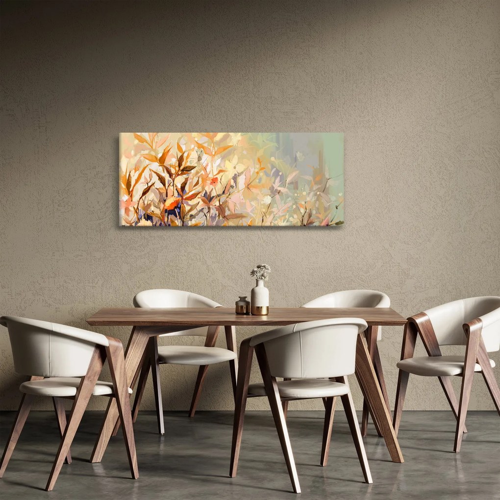 Obraz - Maľované rastliny (120x50 cm)