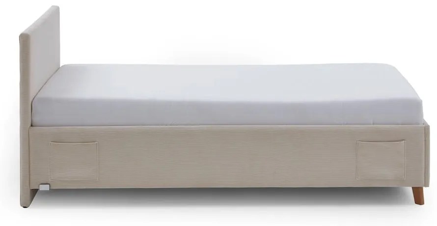 Béžová čalúnená detská posteľ bez roštu 140x200 cm Cool – Meise Möbel