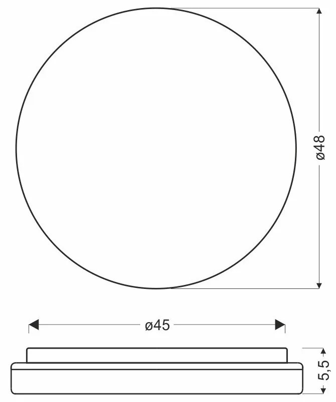 LED stropné svietidlo v prírodnej farbe ø 48 cm Gandava – Candellux Lighting