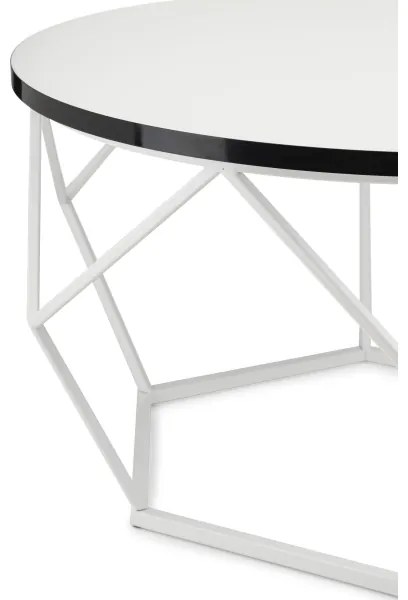 Konferenčný stolík DIAMOND 40x70 cm čierna/biela