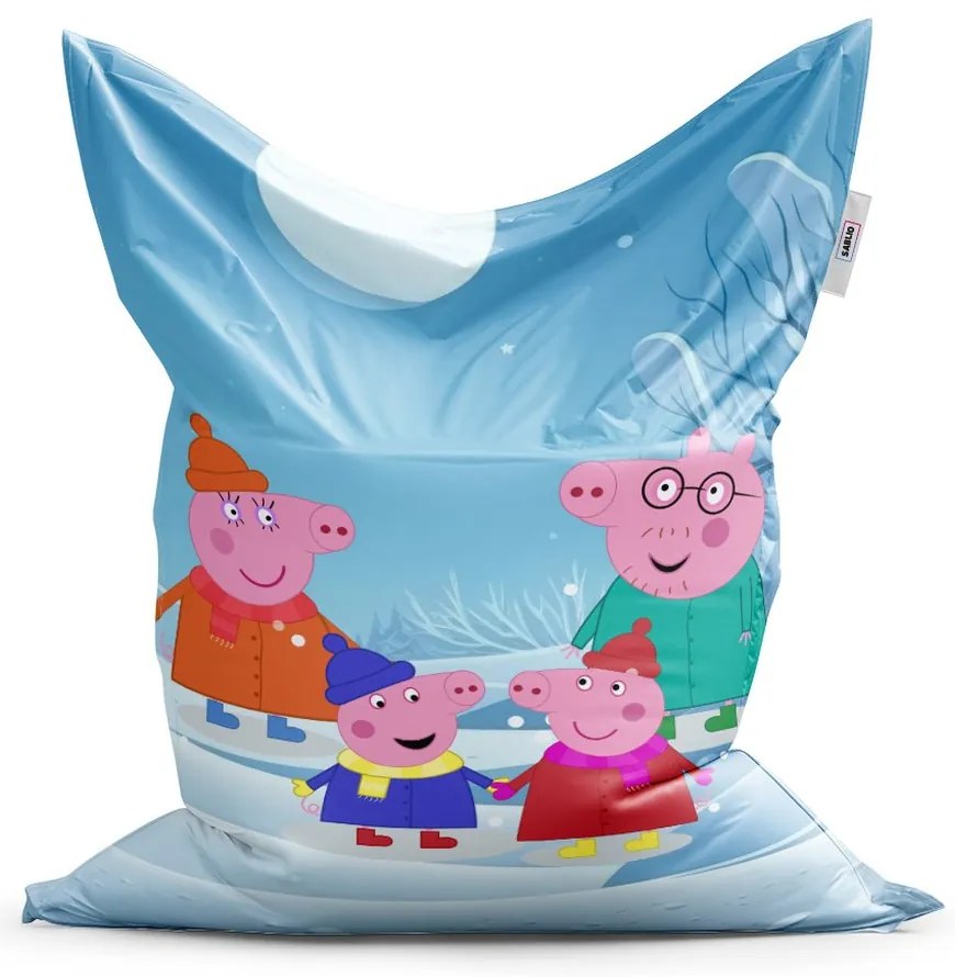 Sedací vak Classic prasiatko Peppa rodina - detský, farebná