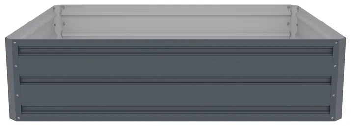 Vyvýšený záhon pozinkovaný plech sivá Rojaplast 120x90 cm