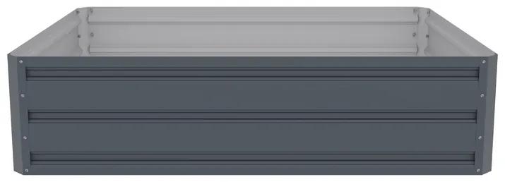 Vyvýšený záhon pozinkovaný plech sivá Rojaplast 60x60 cm