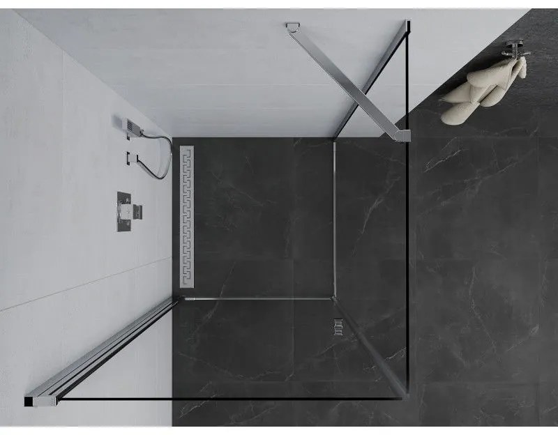Mexen Pretoria sprchovací kút 80x80cm, 6mm sklo, chrómový profil-číre sklo, 852-080-080-01-00