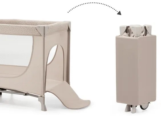 KINDERKRAFT - Cestovná postieľka JOY 2 béžová