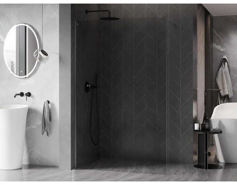 Mexen, Mexen Kioto-X sprchová stena 70 x 200 cm, priehľadná 10 mm, pištoľový kov - 800-070-101-95-00-X