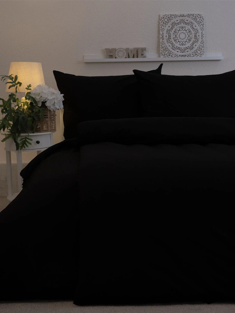 Francúzské bavlnené obliečky Renforcé – Jasmine čierna