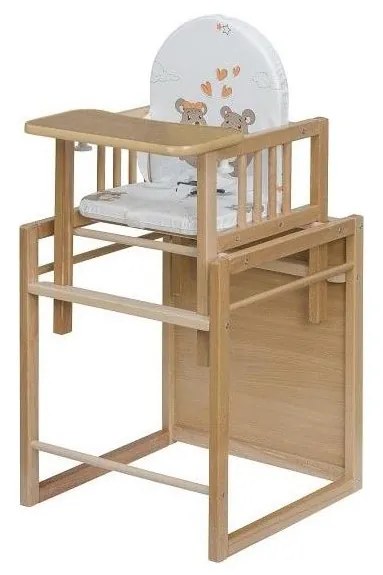 COSING - Detská jedálenská stolička 2v1 Viktoria buk/biela
