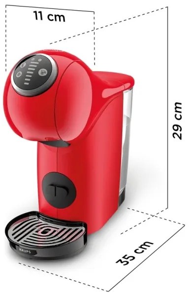 Krups - Kávovar na kapsule NESCAFÉ DOLCE GUSTO GENIO S PLUS 1500W červená