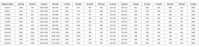 Mexen Lunar Duo, výklopný sprchový kút 105 x 95 cm, 8mm číre sklo, čierny profil, 834-105L-095P-70-00