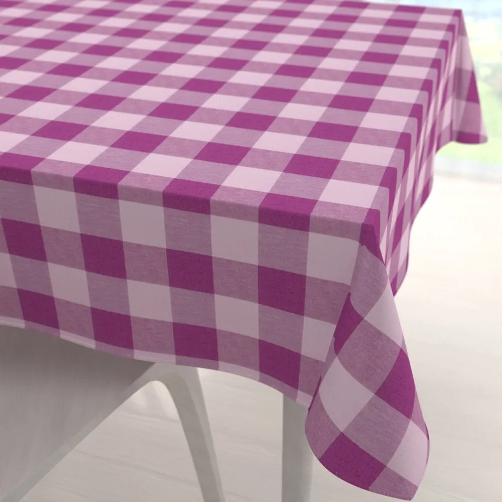 Biante Bavlnený štvorcový obrus Olivia OL-021 Fialová kocka veľká 80x80 cm