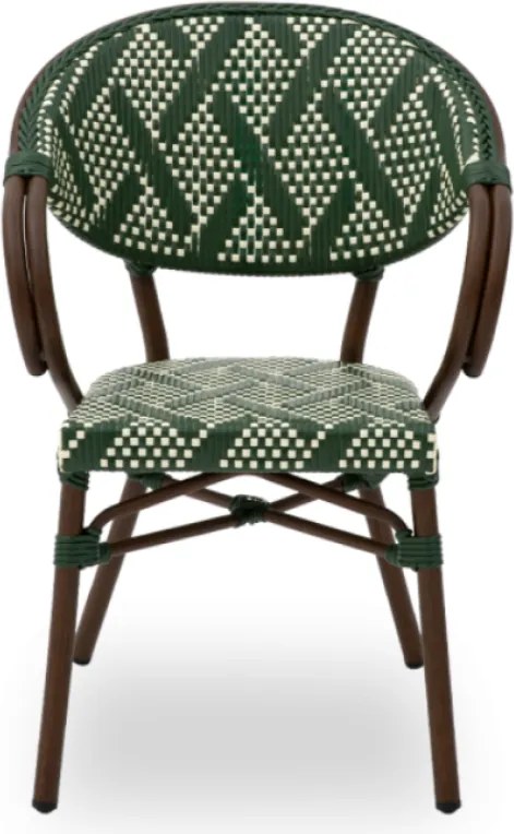 VENUS záhradná stolička s podrúčkami green