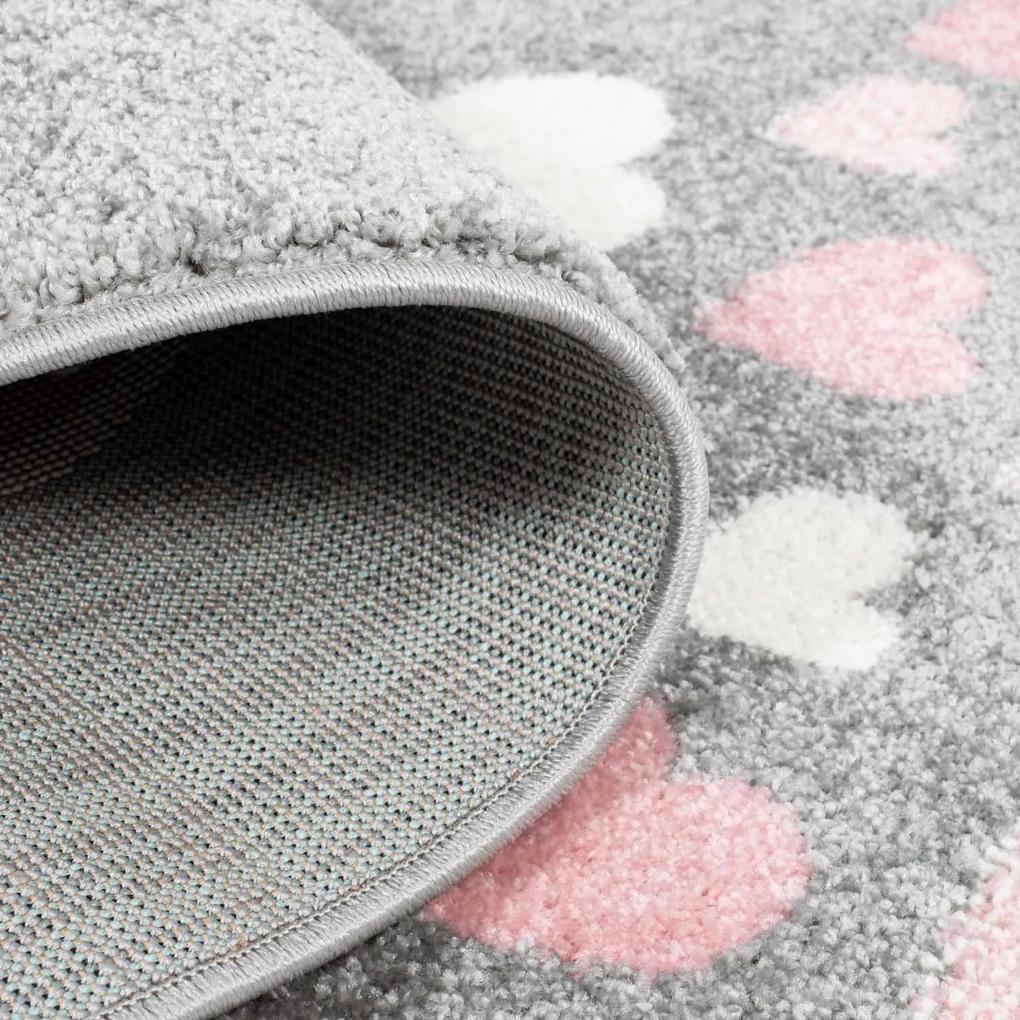 Dekorstudio Moderný koberec BUBBLE - Zajačik s dáždnikom Rozmer koberca: 80x150cm