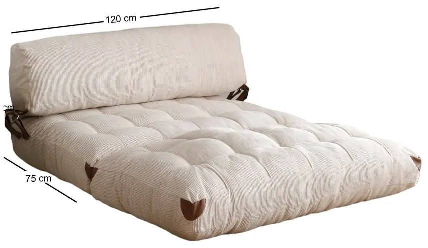 Skladacia pohovka Fold Kadife 2 White