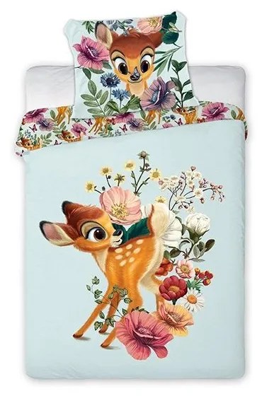 Faro Bavlnené obliečky do postieľky – Bambi a Luční Květy 100x135/40x60cm