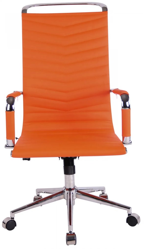Design-Shop Kancelárska stolička Batley - koženka - Oranžová