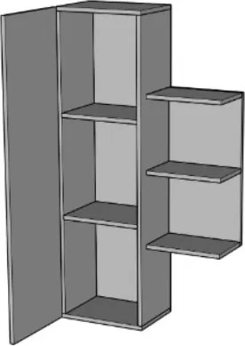 Závesná skrinka KALI, apalačský dub/antracit