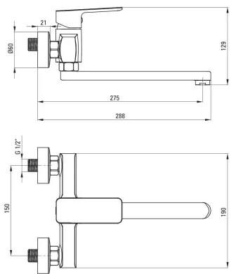 Deante BLO_080M - Drezová batéria MARO lesklý chróm