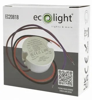ECOLIGHT 24V - 20W - 0,8A - IP67 vodeodolný zdroj pre LED pásik