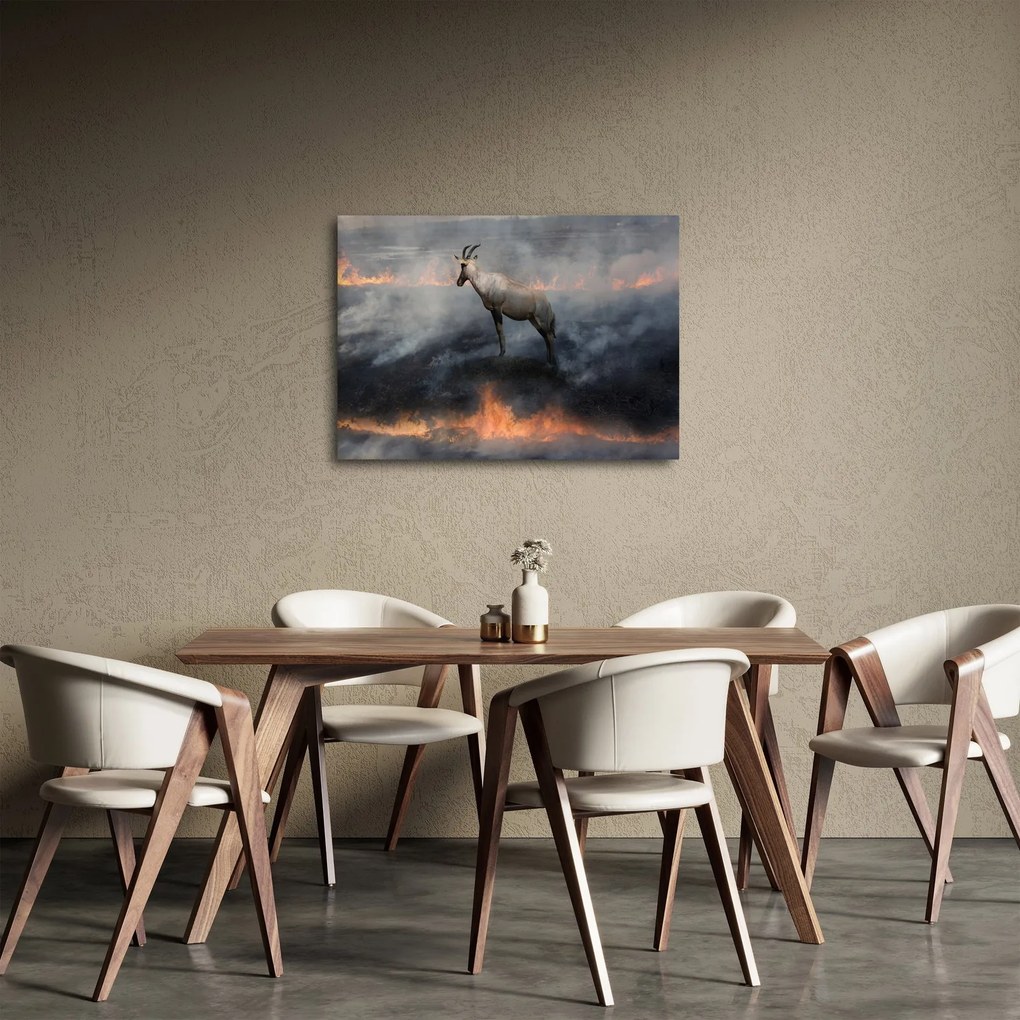 Obraz kamzíka v ohni (70x50 cm)