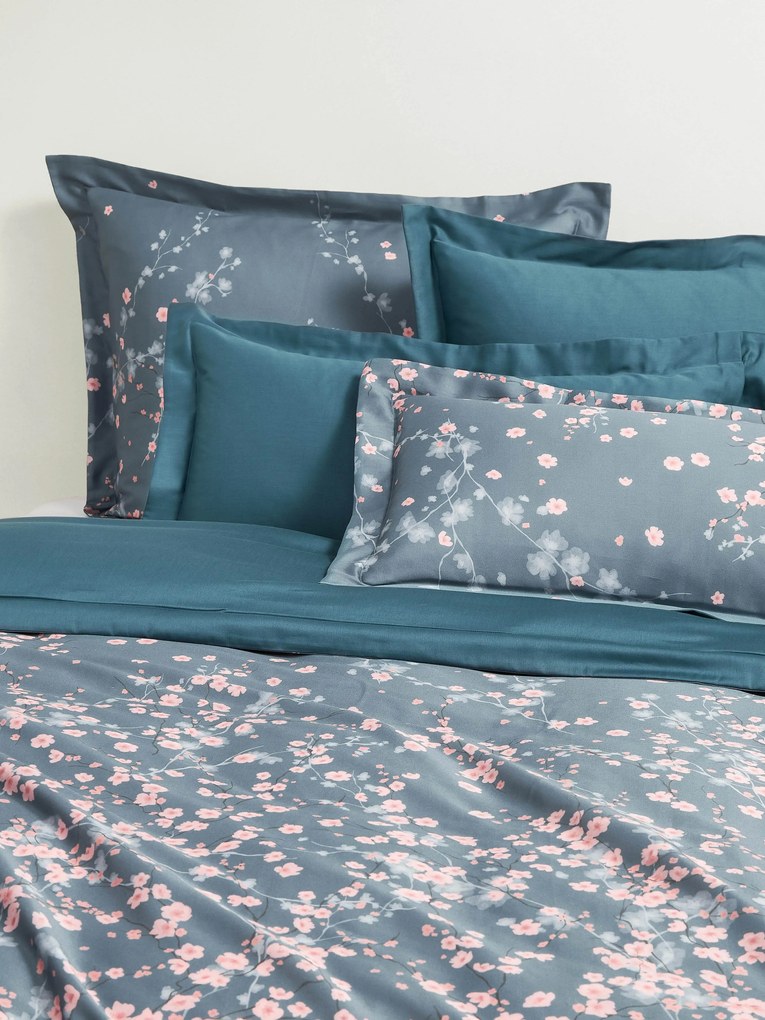 Obliečka na paplón z bavlneného saténu's kvetinovou potlačou Sakura