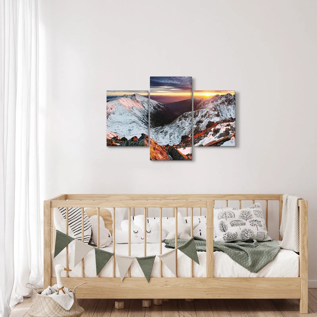 Obraz - Zimná horská panoráma (90x60 cm)