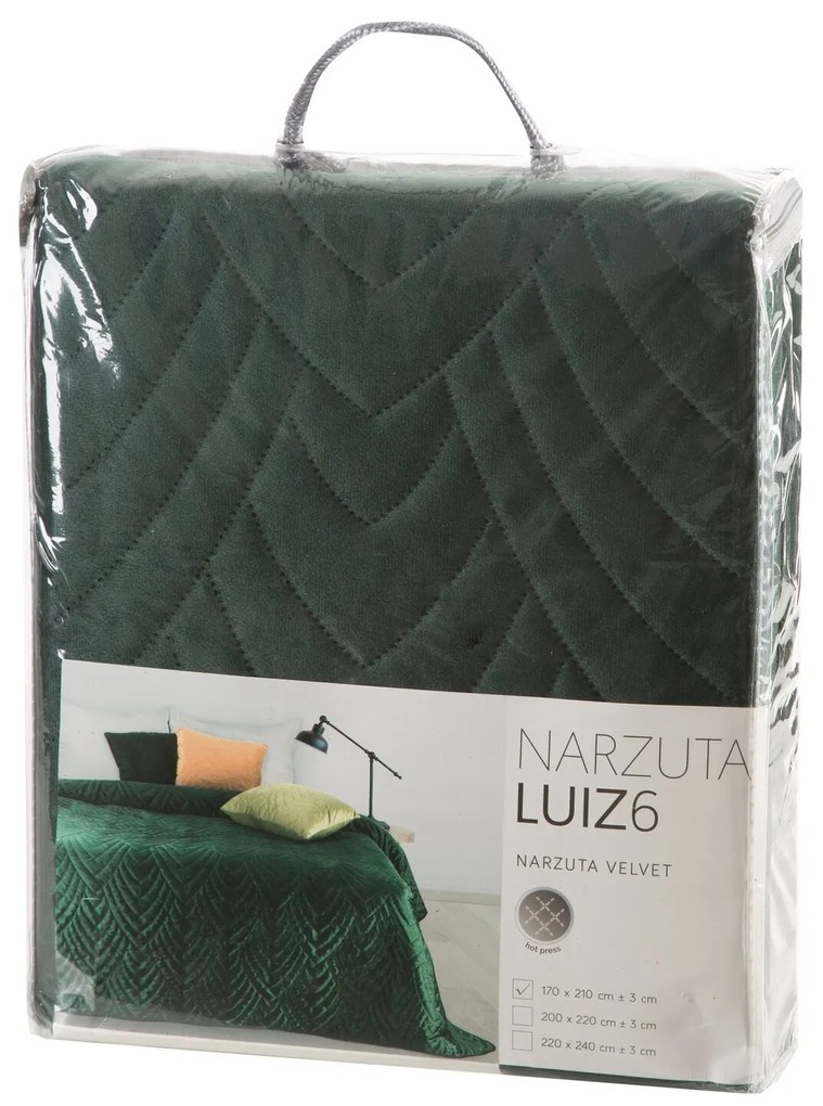 PREHOZ NA POSTEĽ LUIZ6 170X210 CM TMAVOZELENÝ