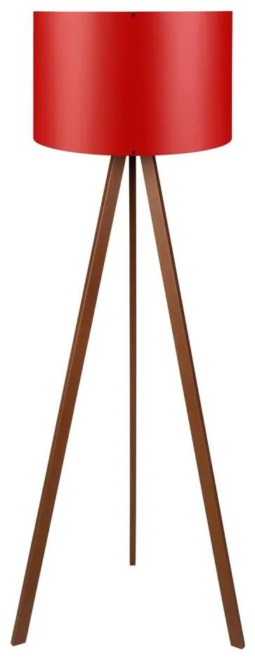 Stojacia lampa AYD 1xE27/40W/230V červená/hnedá